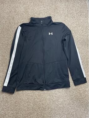 Under Armour Twister‎ Jacket Mens XL Fitted Black Zip Long Sleeve Jersey